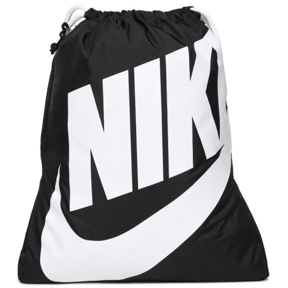 Nike gym sack backpack book bag black white